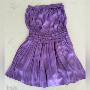 DAY + MOON strapless dress in purple Small